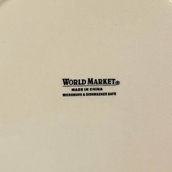 Set of 2 WORLD MARKET Nordic House 8x8” Salad Plate / Serving Dish - Retired - Picture 7 of 10